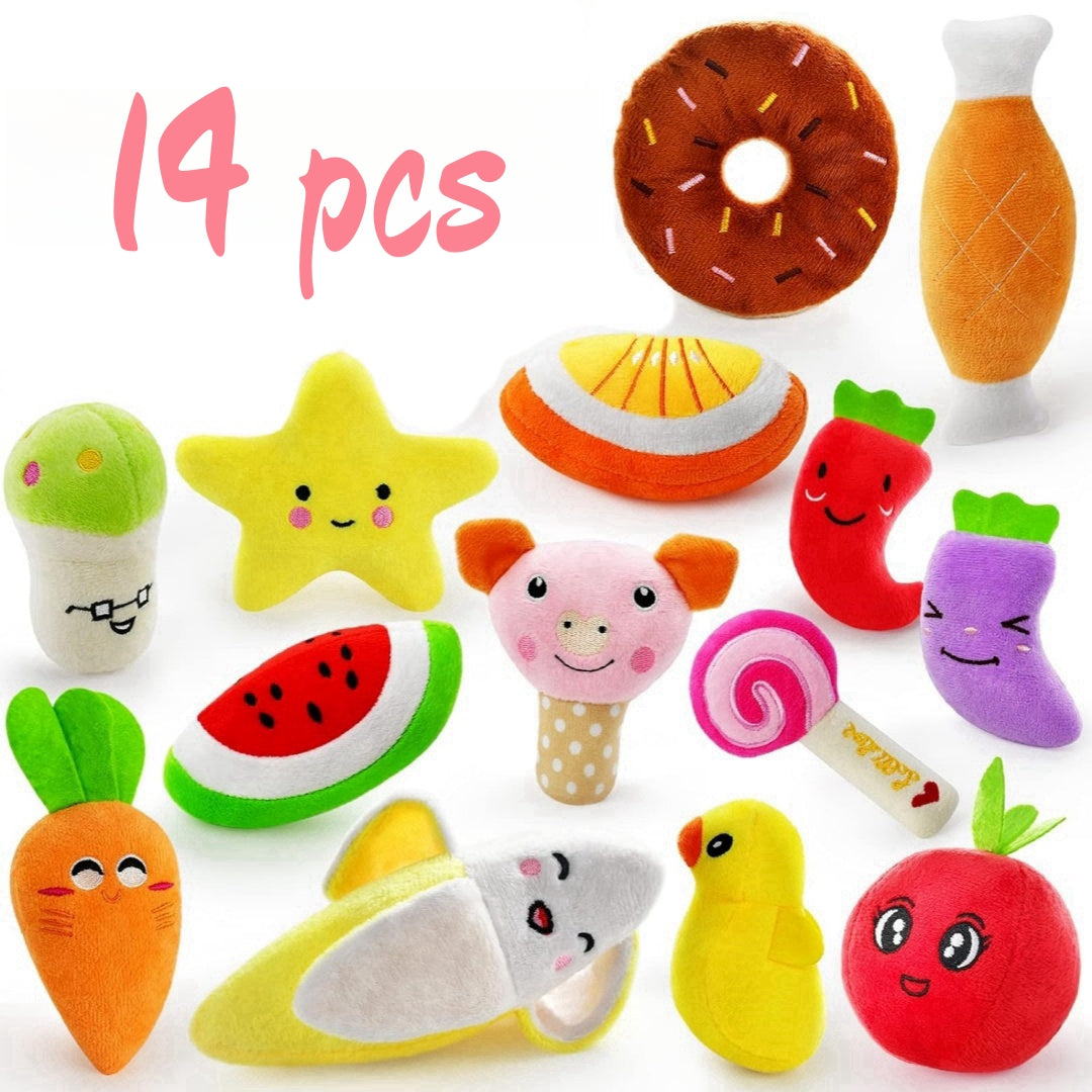 PawSqueak™ 14 Pack Dog Squeaky Toys