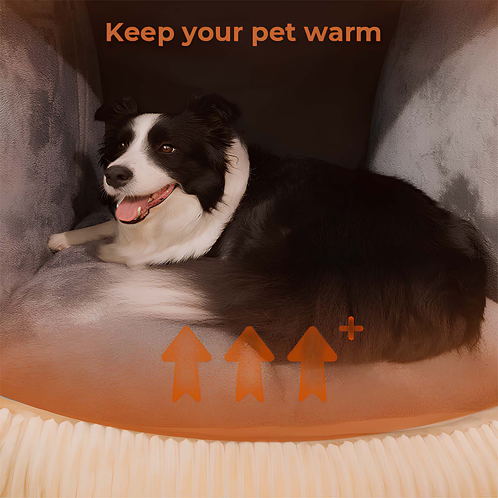 FlannelHaven™ Warm Flannel Detachable Semi-Enclosed Large Dog Tent Bed