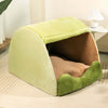 FlannelHaven™ Warm Flannel Detachable Semi-Enclosed Large Dog Tent Bed