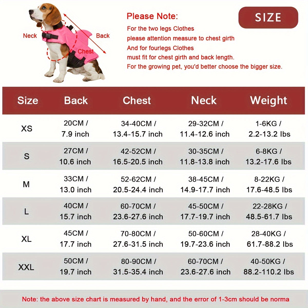 FinPaws™ Shark Design Dog Life Jacket
