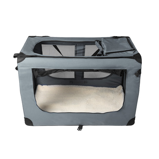 PaWz Pet Travel Carrier Kennel Folding Soft Sided Dog Crate For Car Cage Large L